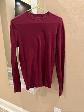 ASOS Men's Crewneck Sweater in Burgundy